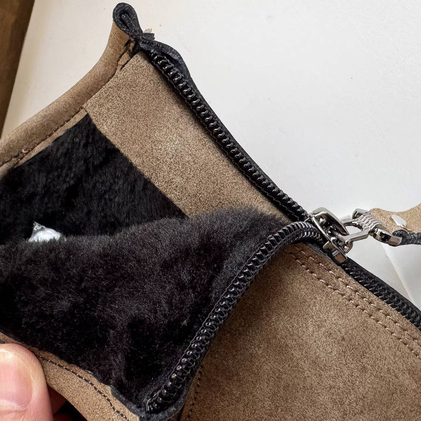 Vintage Simple Leather Sueded Zipper Casual Fleece-Lined Ankle Boots - Image 4