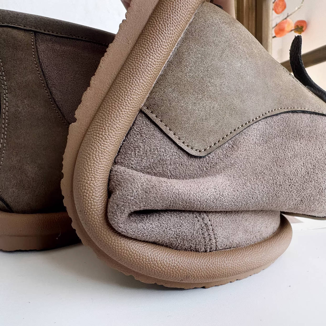 Vintage Simple Leather Sueded Zipper Casual Fleece-Lined Ankle Boots - Image 5