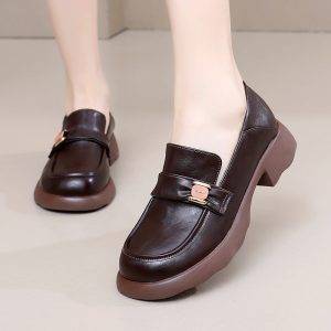 Spring Retro Comfortable Soft Leather Loafers for Women