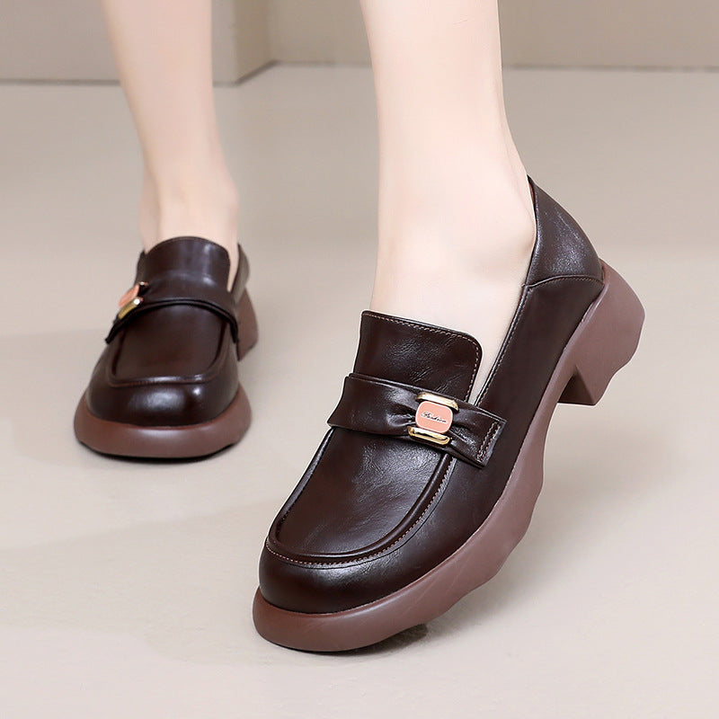 Spring Retro Comfortable Soft Leather Loafers for Women