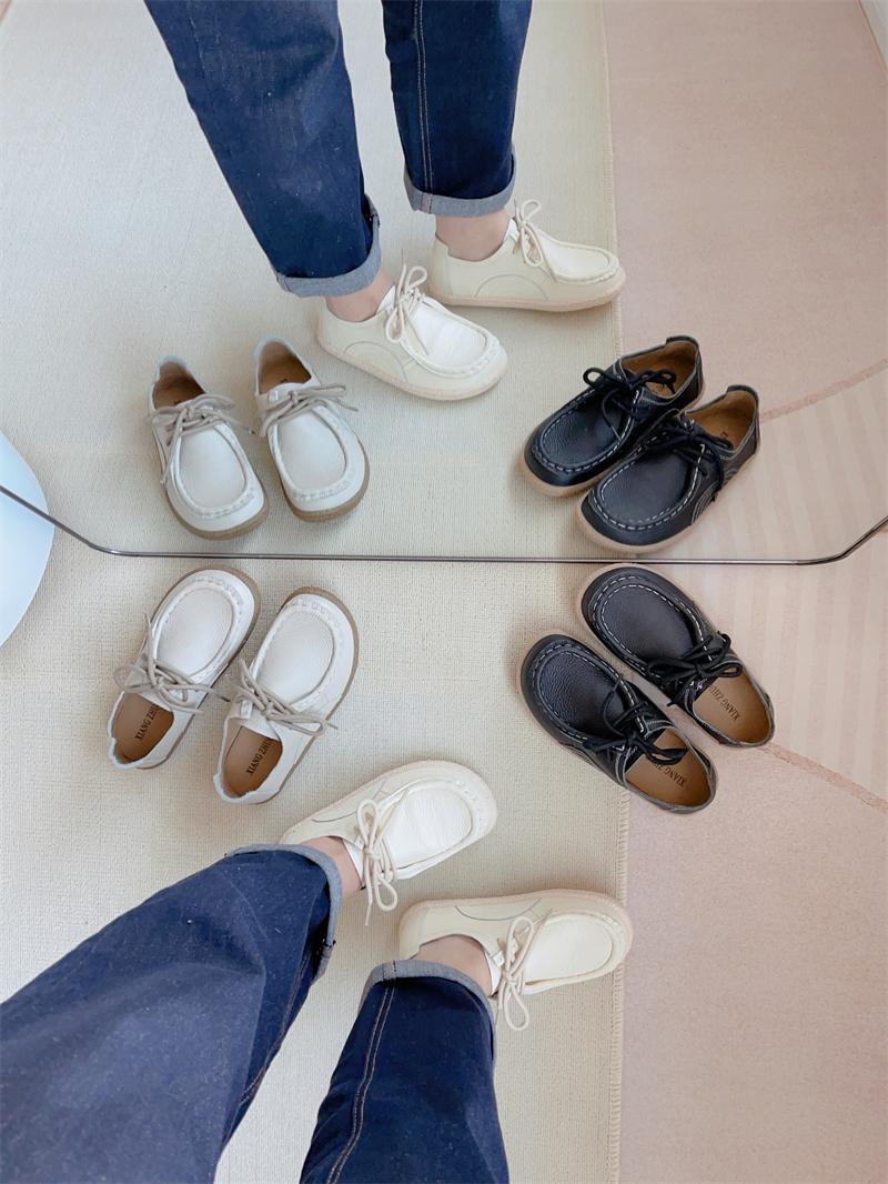 Babakud Women Spring Vintage Art Style Soft Leather Casual Flats Loafers - Image 5