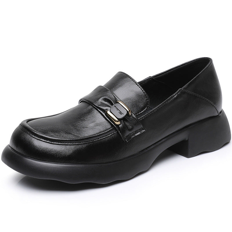 Spring Retro Comfortable Soft Leather Loafers for Women - Image 7